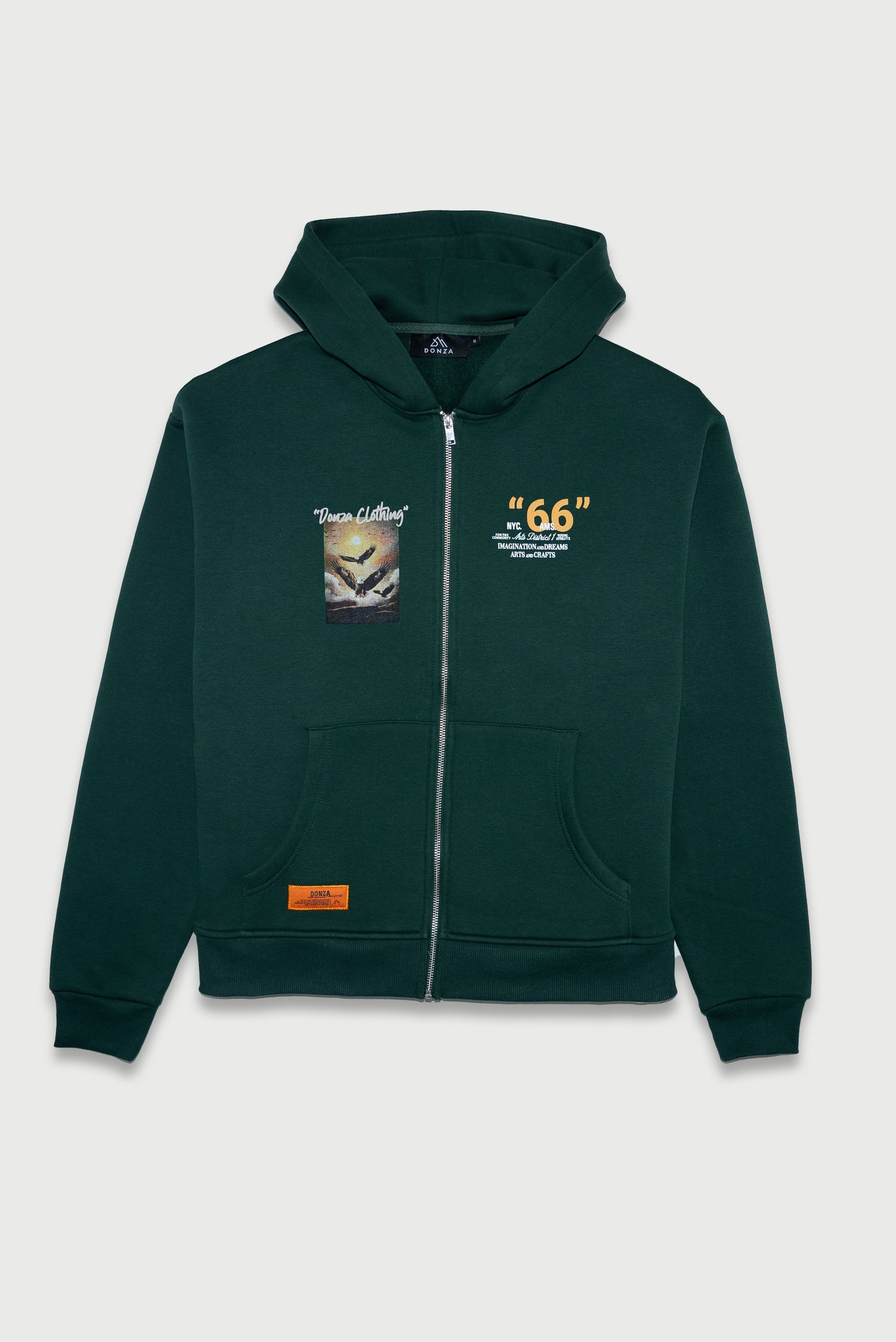 Donza Originals Zipped Hoodie - Green