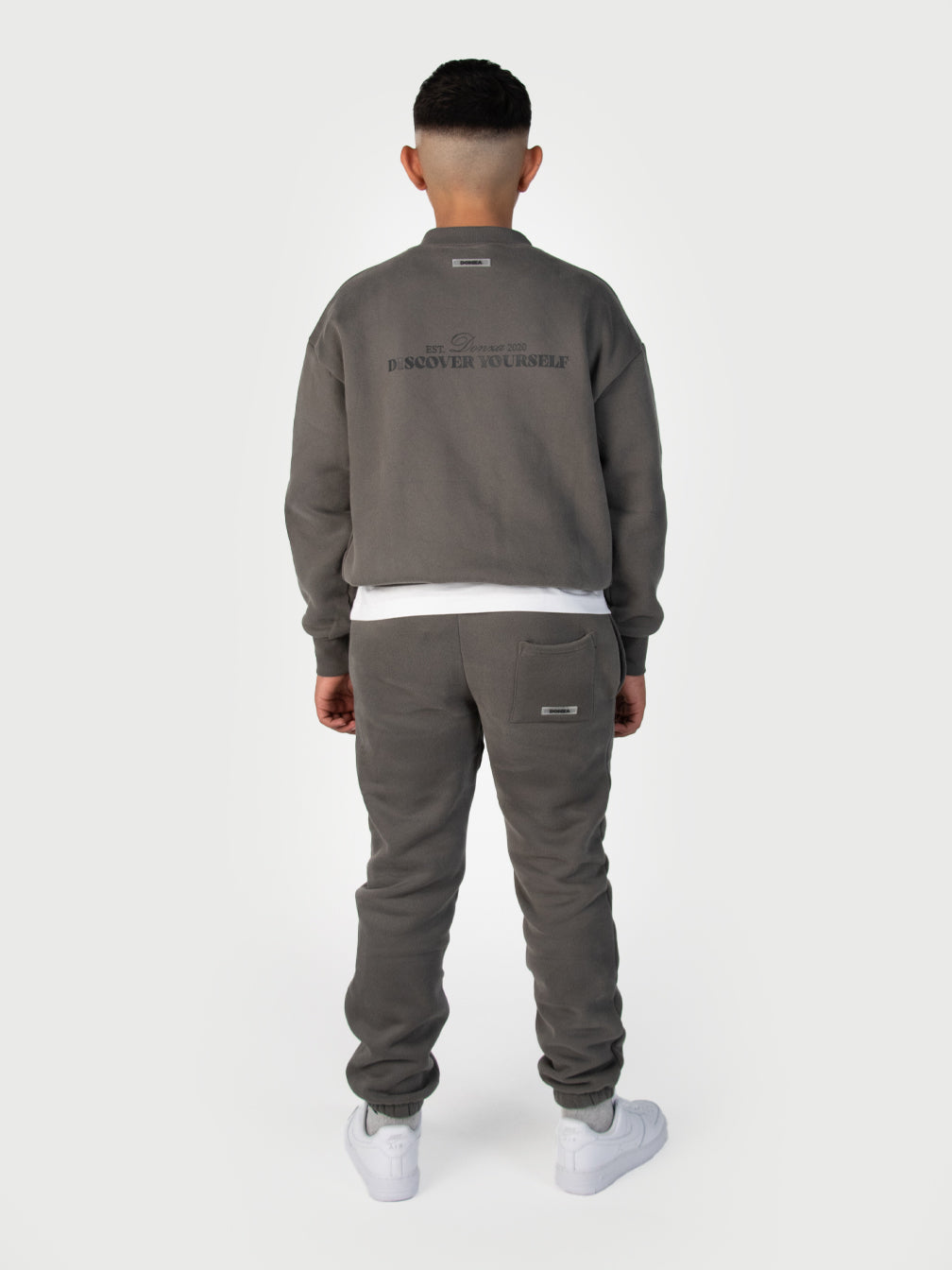 Donza Sweater Tracksuit - Kids Grey