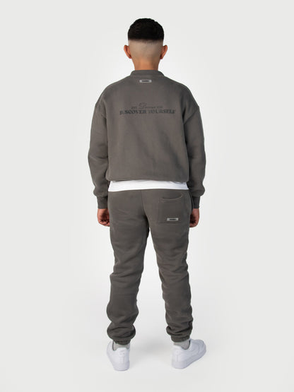 Donza Sweater Tracksuit - Kids Grey