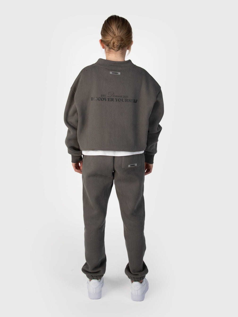 Donza Sweater Tracksuit - Kids Grey