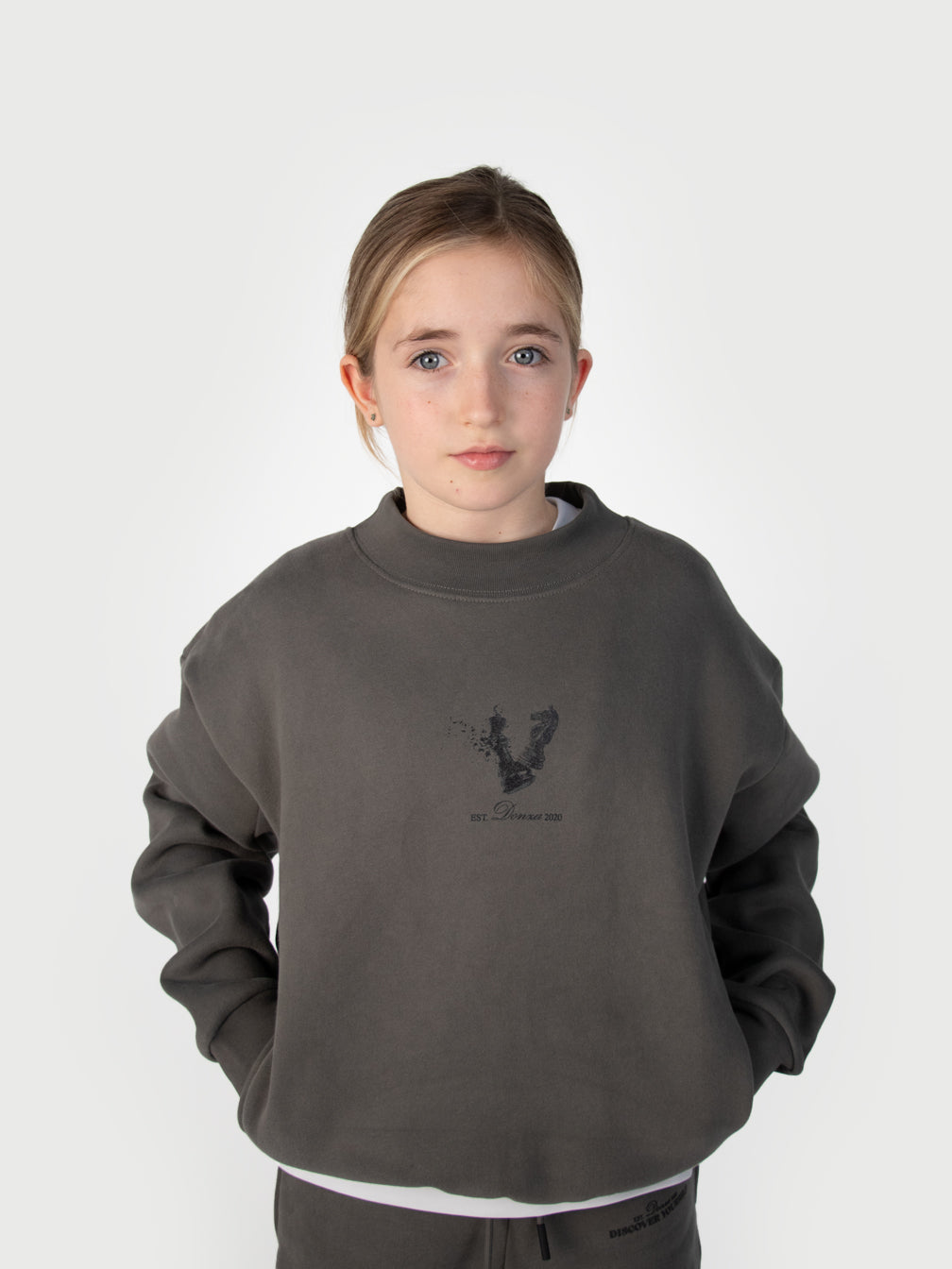 Donza Sweater Tracksuit - Kids Grey