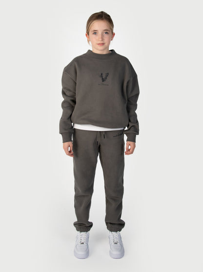 Donza Sweater Tracksuit - Kids Grey