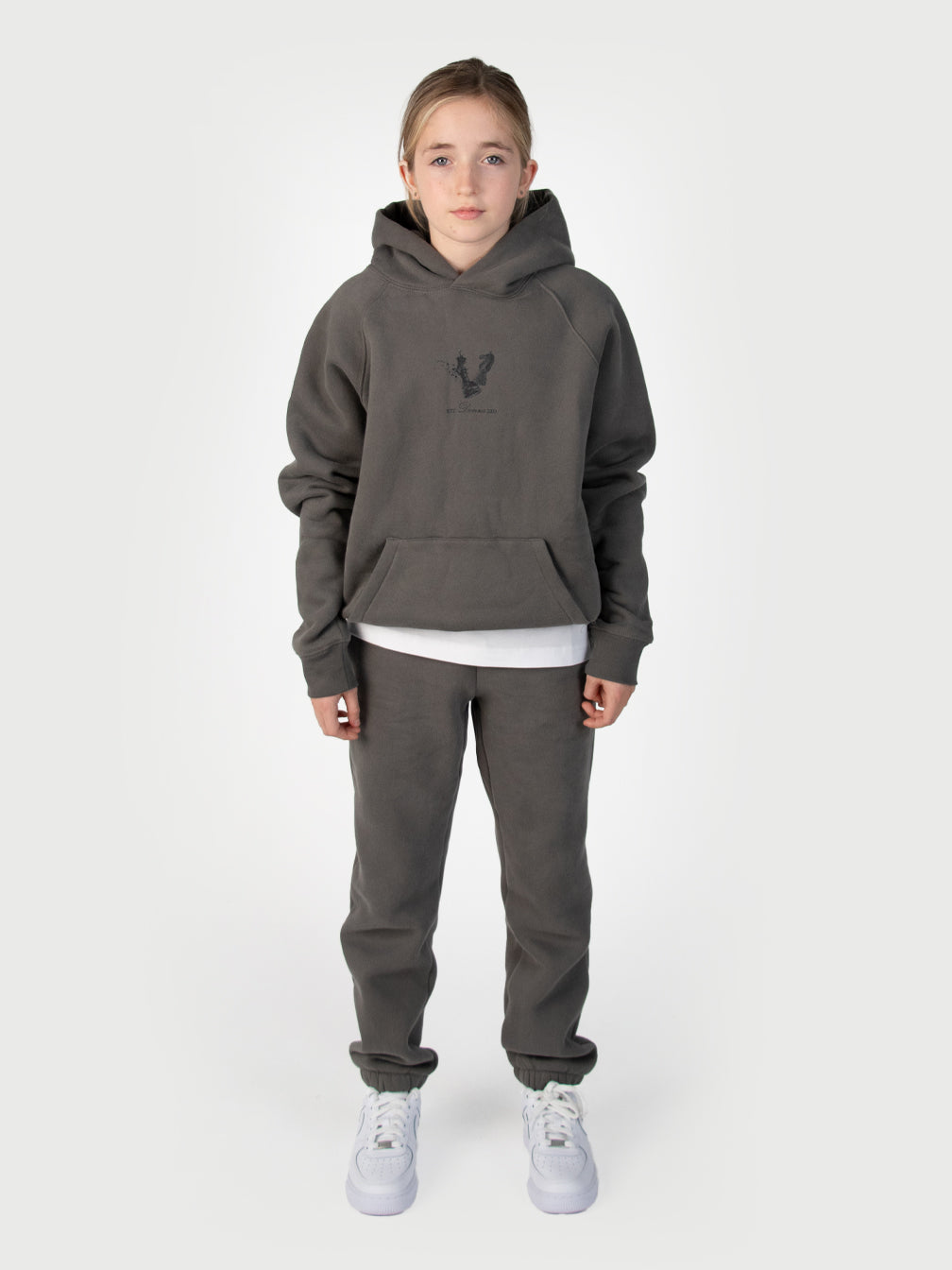 Donza Hoodie-Trainingsanzug – Kinder Grau