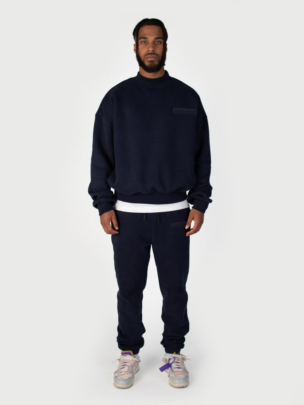 Donza Sweater Tracksuit - Navy