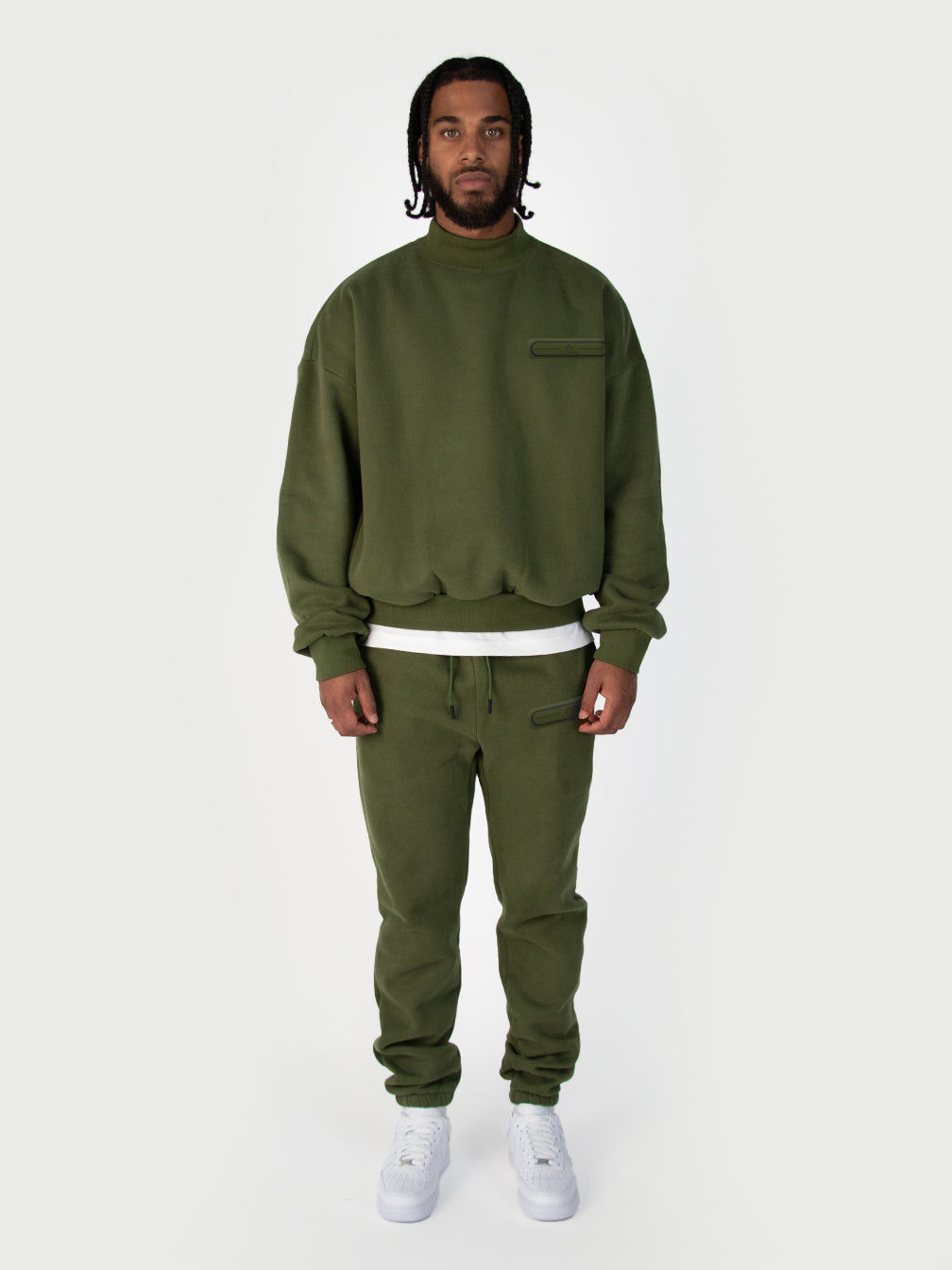 Donza Sweater Tracksuit - Army Green