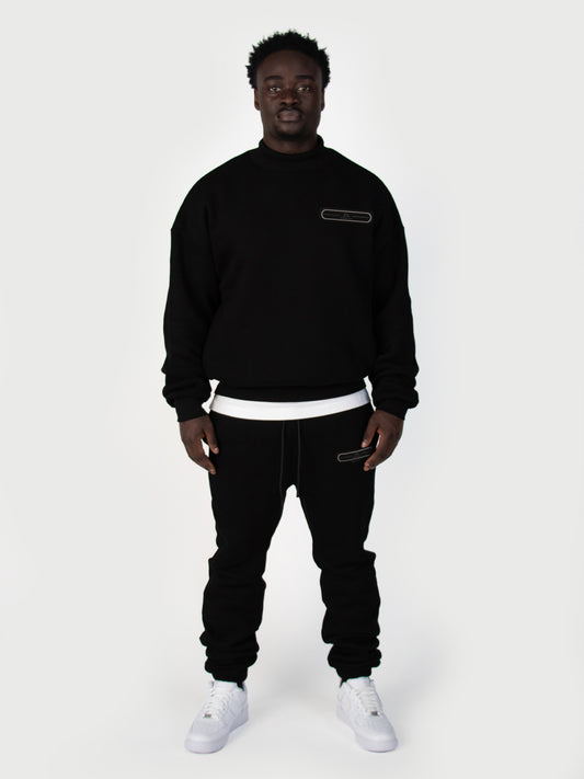 Donza Sweater Tracksuit - Black