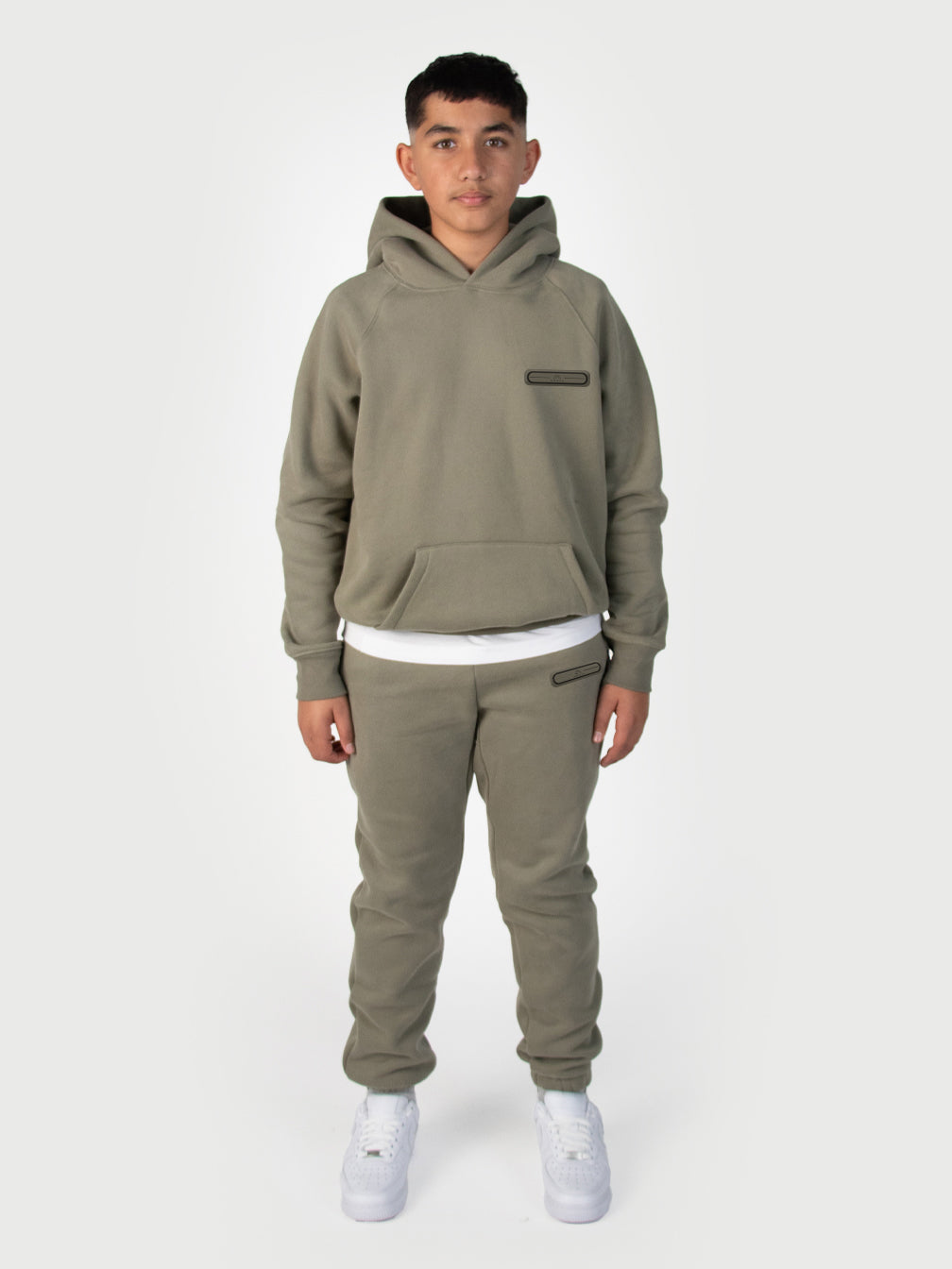 Kids Donza Hoodie Tracksuit - Light Green