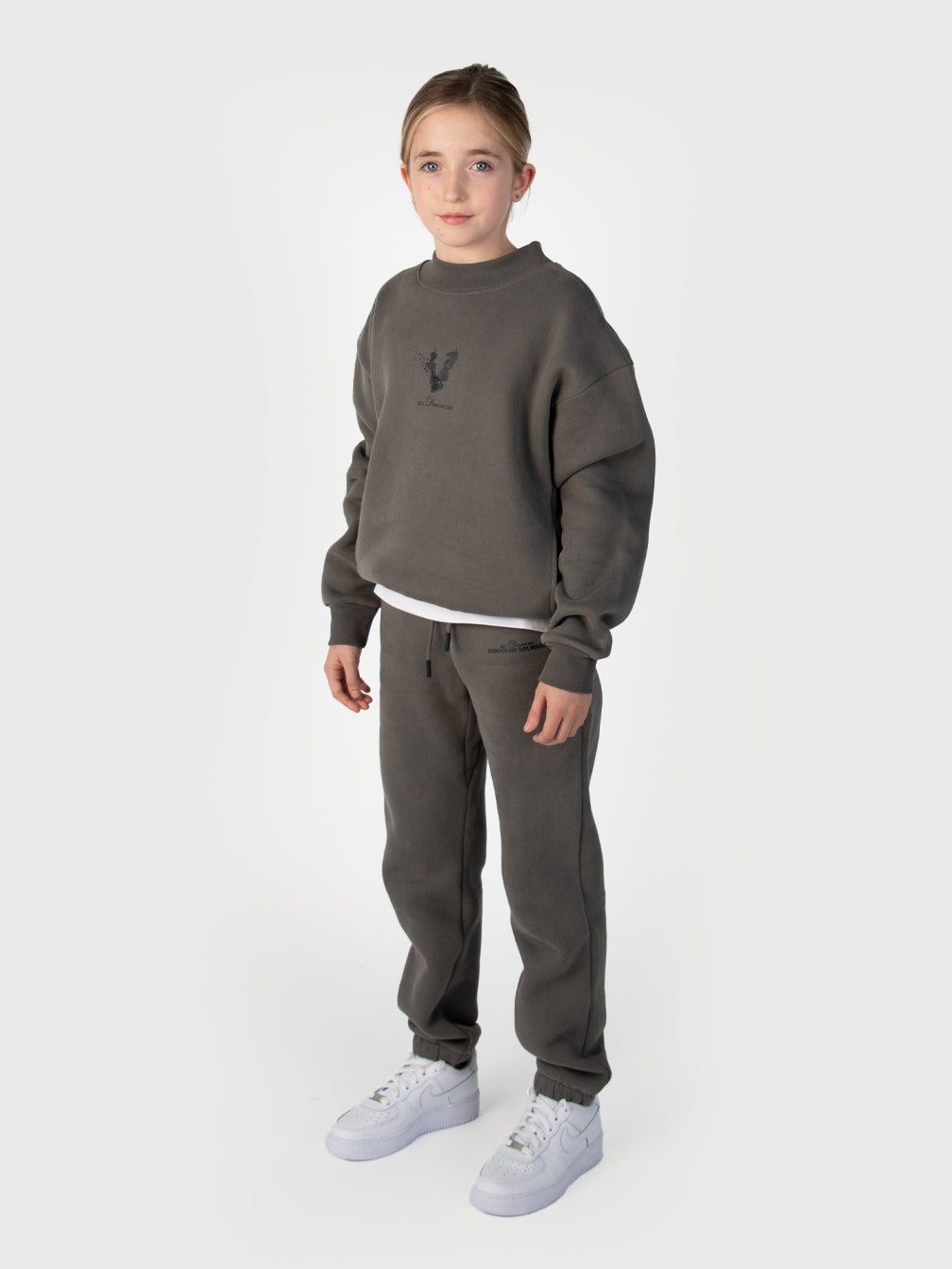 Donza Sweater Tracksuit - Kids Grey